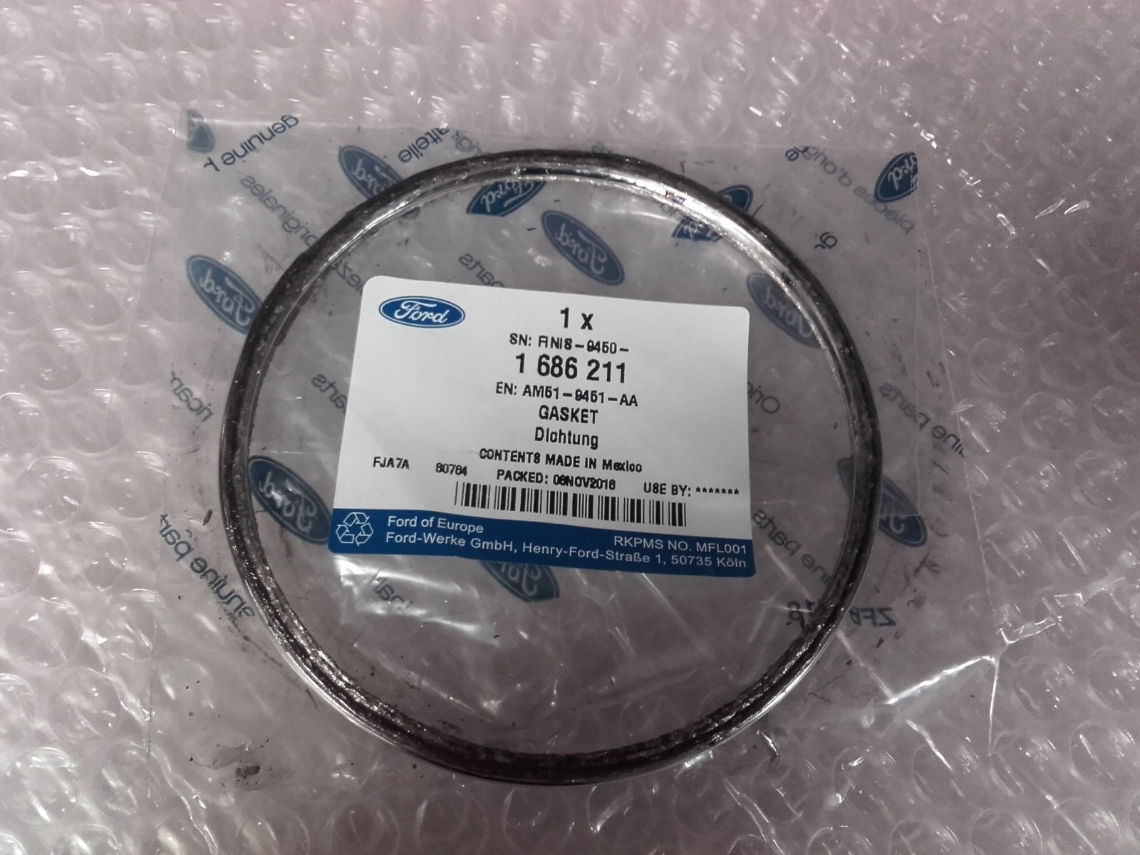 1686211-Ford Original Katalysatordichtung Ford Focus Mk3 1.5 EcoBoost 2014-2018