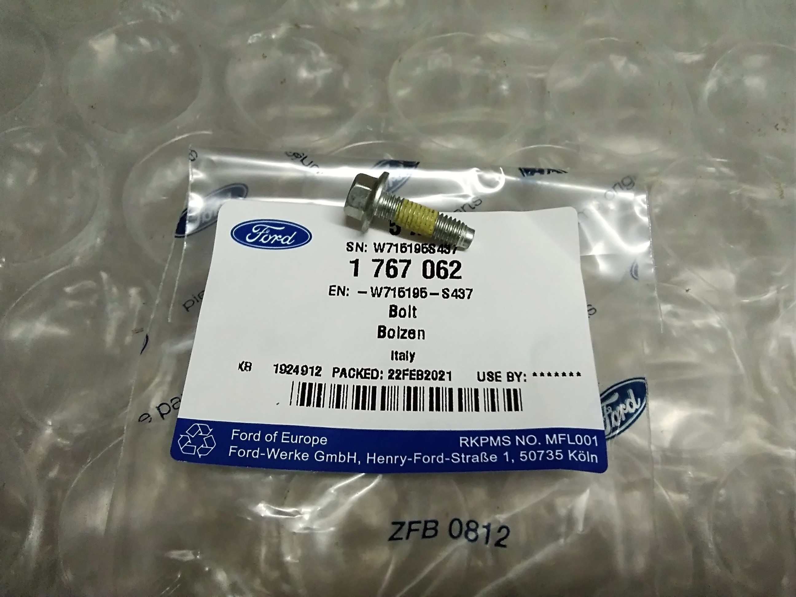 1767062-Ford Original Schraube Magnetschalter Ventilsteuerung Ford C-Max 1.0 Ltr. EcoBoost Benzinmotor 2012-2019 
